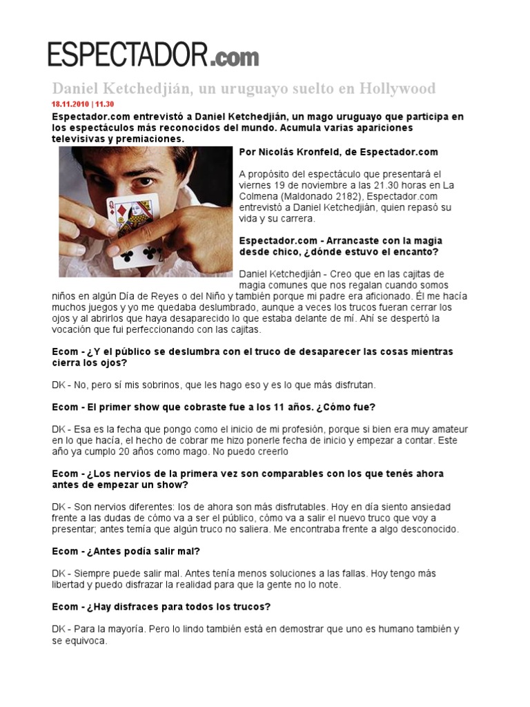 Daniel Ketchedjián, Un Uruguayo Suelto en Hollywood Descargar gratis