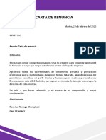 Carta de Renuncia