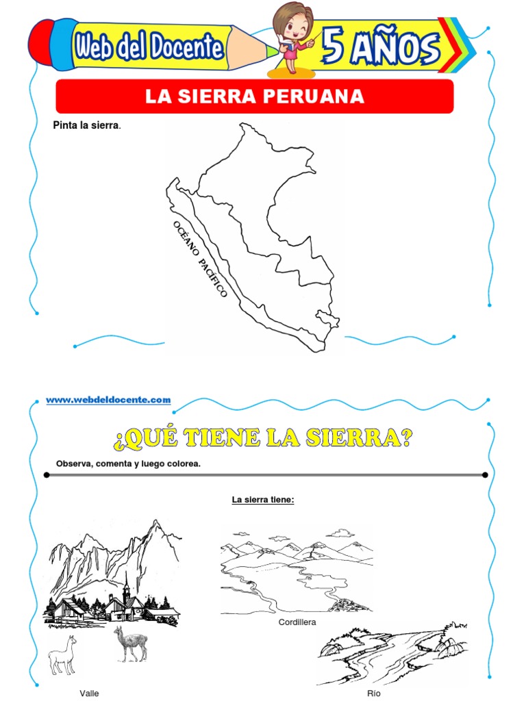 La Sierra Peruana para Niños de 5 Años | PDF