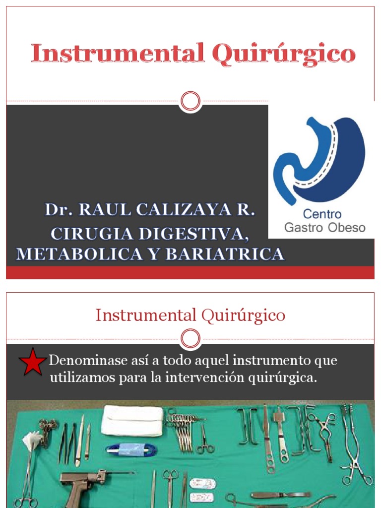 Clasificación del Instrumental Quirúrgico | PDF | Cirugía | Medicina