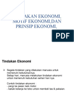 Tindakan Ekonomi Motif Dan Prinsip Ekono