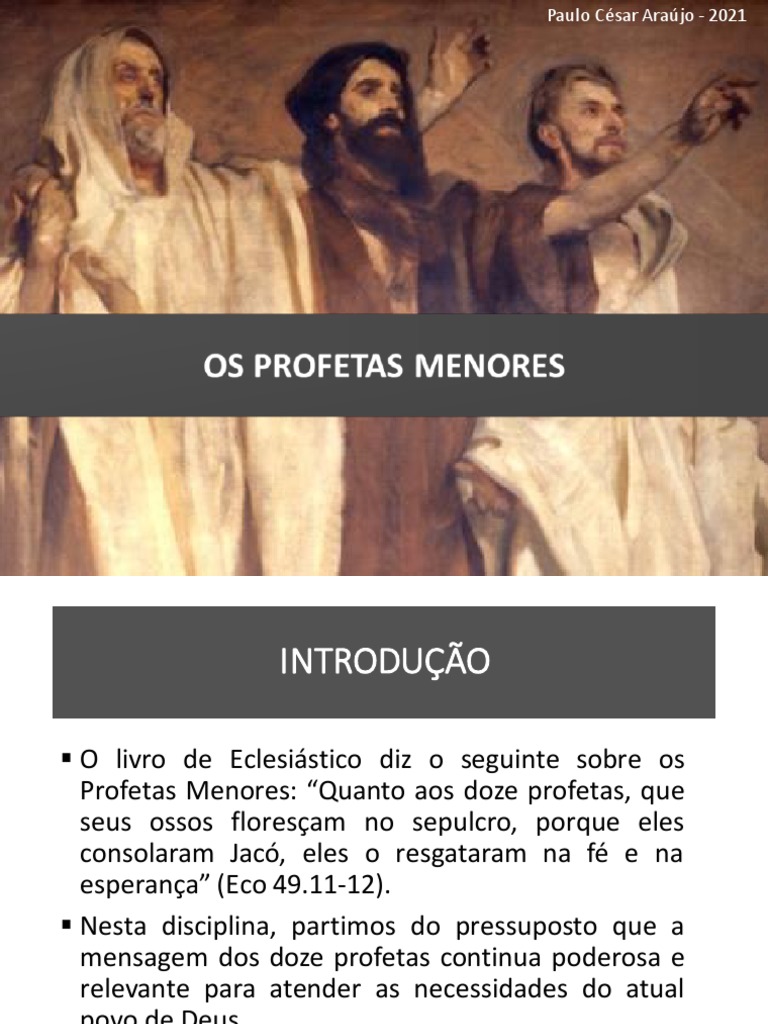 Introdução aos Profetas Menores | PDF | Profeta | Bíblia