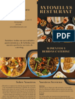 Brown Black Creative Catering Food & Drink Bi-Fold Brochure