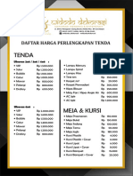 Daftar Harga Tenda 2023