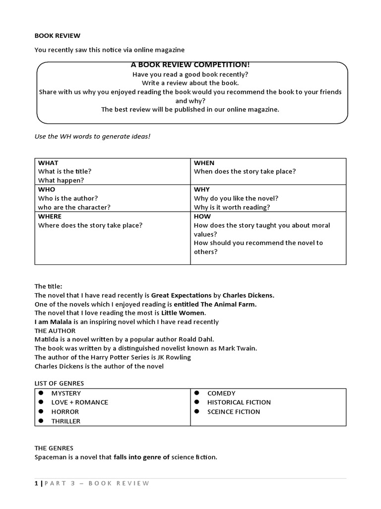 HOW TO MAKE A BOOK REVIEW SAMPLE visual data 8
