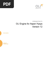 OLI Engine For Aspen Hysys V12 Getting Started Guide