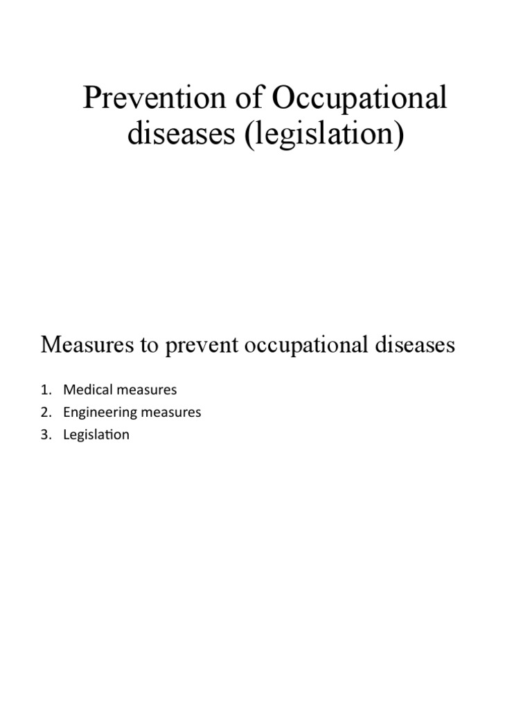 Occupational Disease PDF Occupational Safety And Health Employment