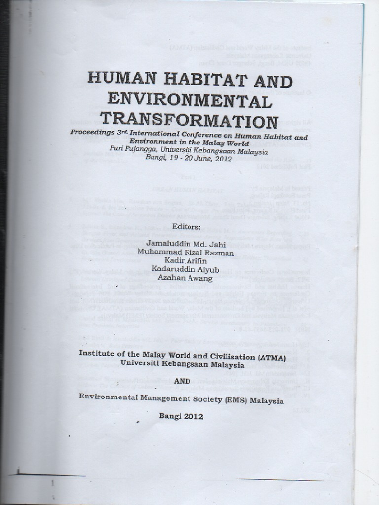 2012_Paper 2 Human Habitat And Environmental Transformation PDF