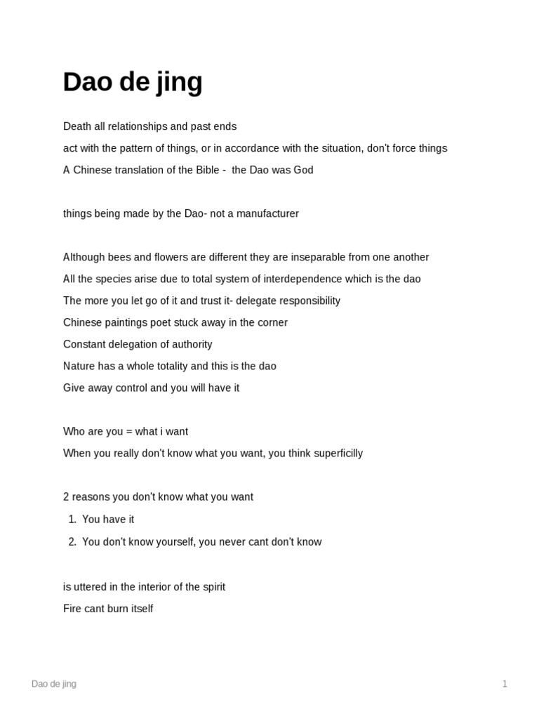 Dao de Jing PDF Tao