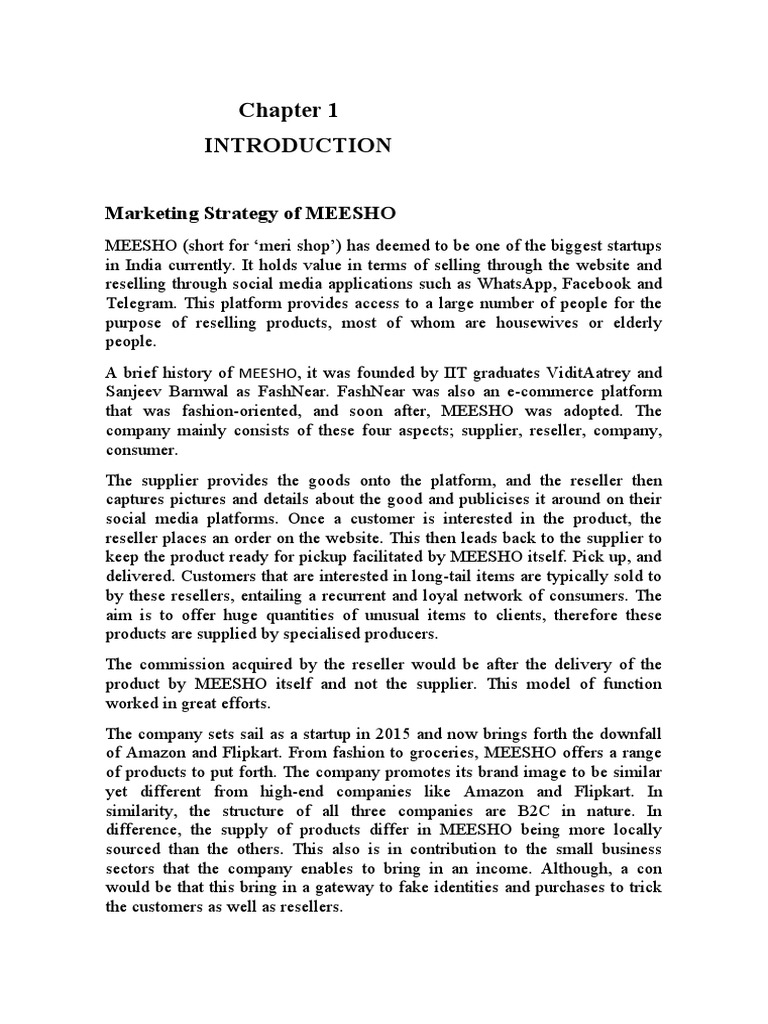 Meesho F Download Free Pdf Startup Company Small Business