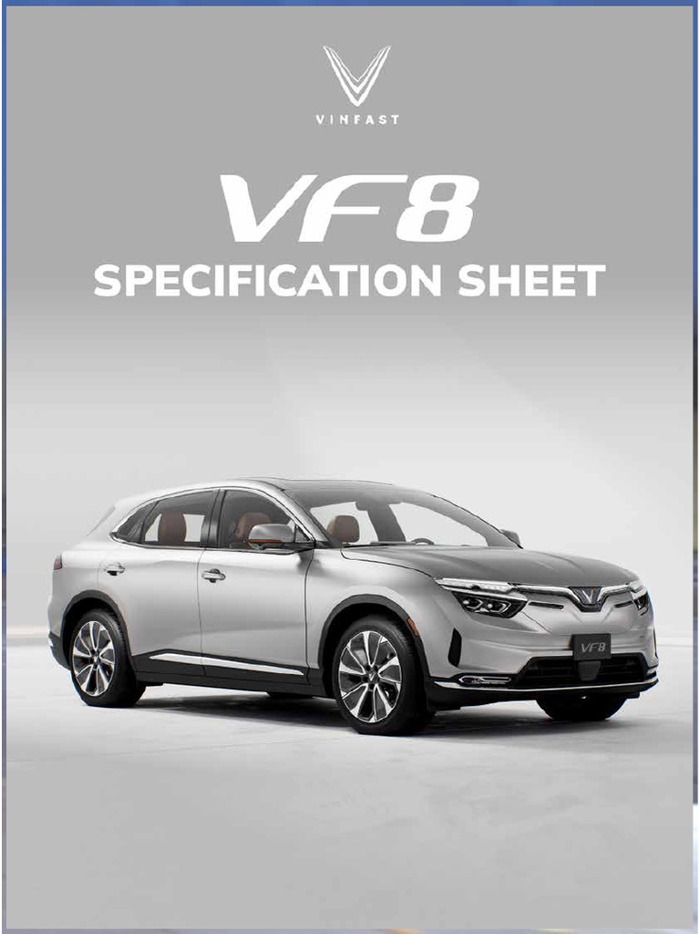 VF 8 Spec Sheet | PDF | Motor Vehicle | Wheeled Vehicles