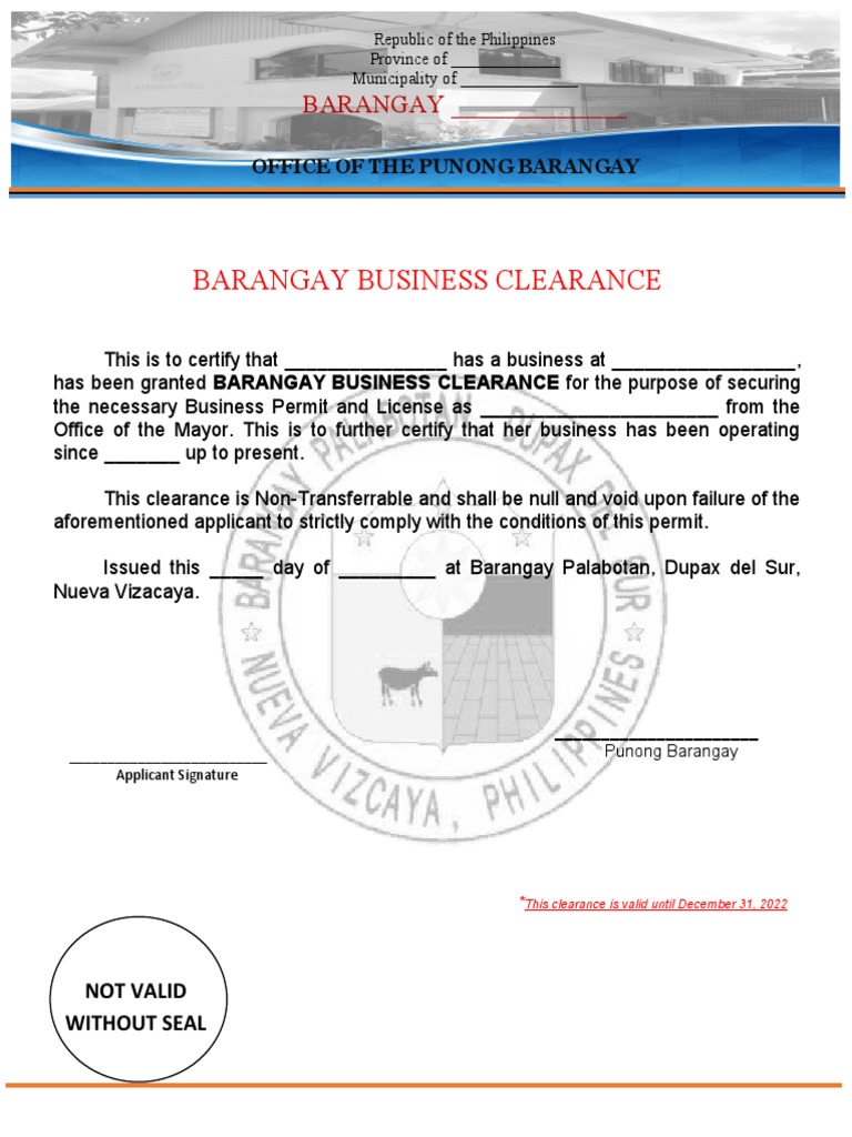 Image showcasing Business Clearance | PDF