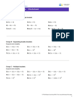 Third Space Learning Expanding Brackets GCSE Worksheet 1