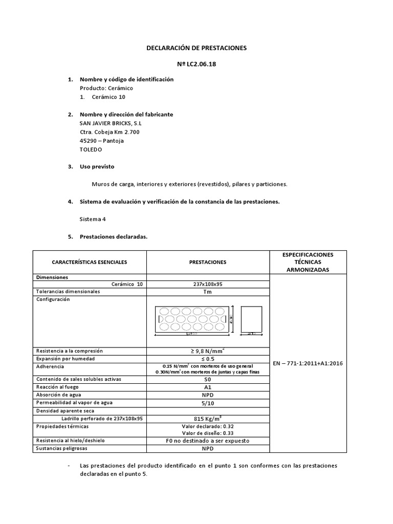 D P Ladrillo Cerámico C10 C3 | PDF