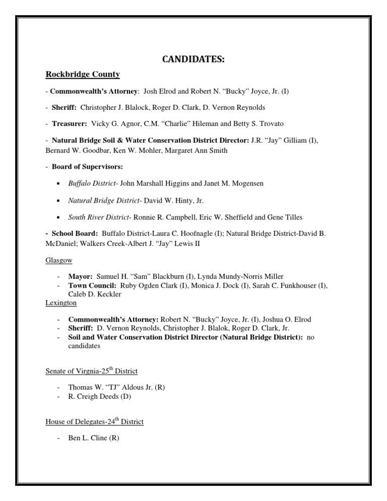 Candidates | PDF