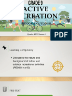 Q4-Ppt-Pe9 - Lesson 1 (Concept of Active Recreation)
