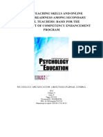 Online Teaching Skills and Online Teaching Readiness Among Secondary School Teachers: Basis For The Development of Competency Enhancement Program