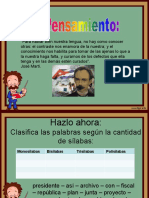 Clasificacion de Las Palabras