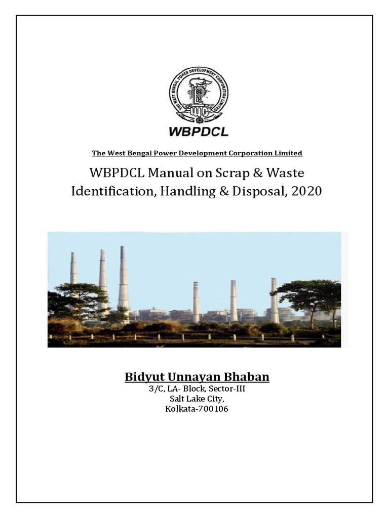 WBPDCL Scrap & Waste Management Manual | PDF | Waste Management | Metals