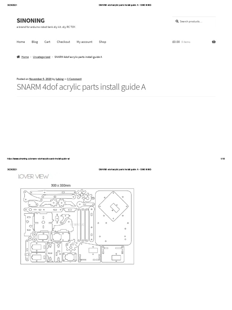 SNARM 4DOF Acrylic Parts Installation Guide | PDF