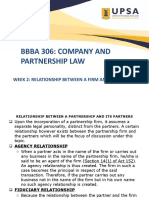 Company and Partnership Law Week 2 (Relationship Between A Partnership and Its Partners)