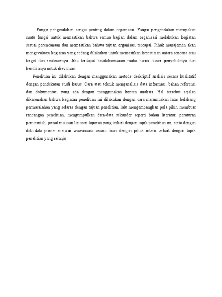 Fungsi Pengendalian | PDF