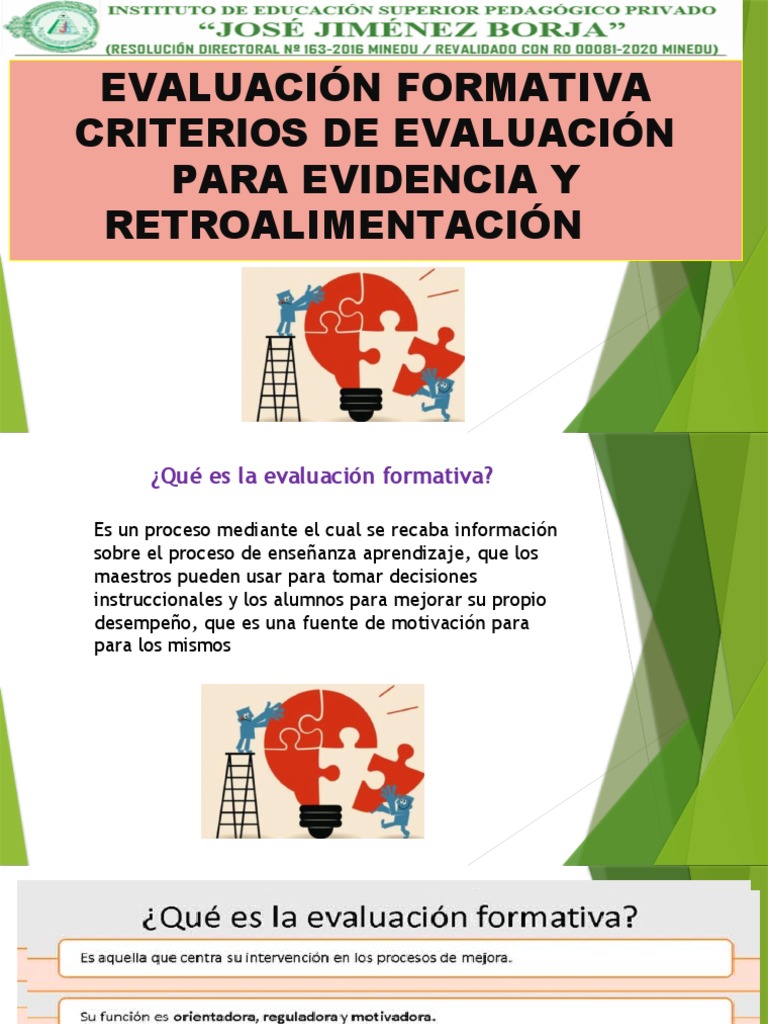 Criterios y Proceso de Evaluación Formativa | PDF | Evaluación | Enseñando