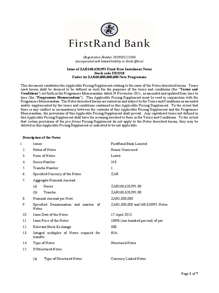 Ujjivan SFB Fixed Rate Notes Details | PDF | Interest | Financial Economics