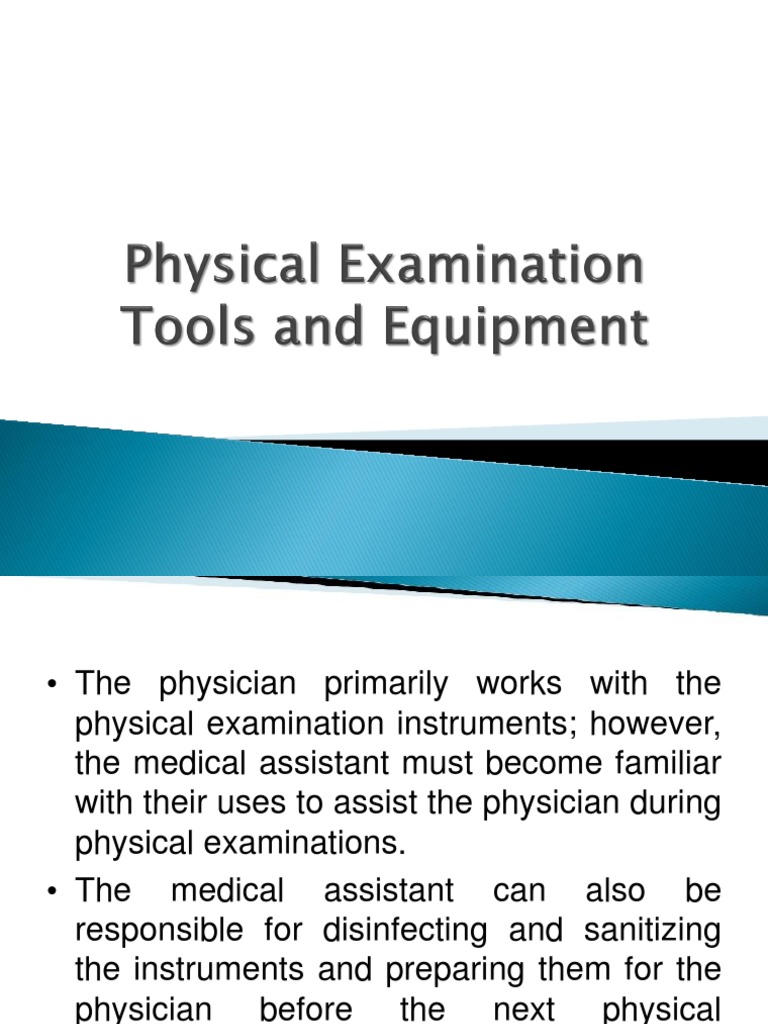 Assessment Tools and Equipments PDF Medical Specialties Medicine