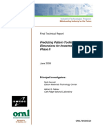 Predicting Pattern Tooling and Casting Dimensions For Investment Casting, Phase II