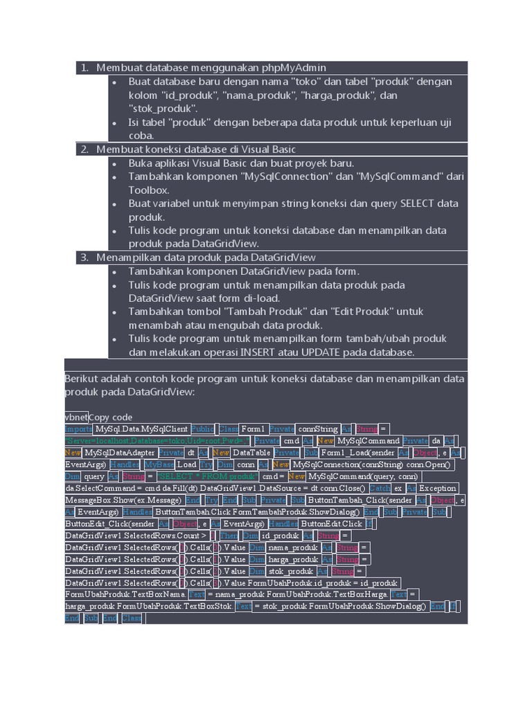Membuat Database Menggunakan phpMyAdmin | PDF