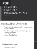 1 Intro To OBJECT - ORIENTED PROGRAMMING