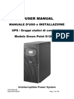 User Manual: 0$18$/ (' 862e INSTALLAZIONE UPS / Gruppi Statici Di Continuità Models Green Point 6÷20KVA