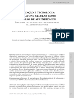 Educação e Tecnologia: O Telefone Celular Como Ferramenta de Aprendizagem