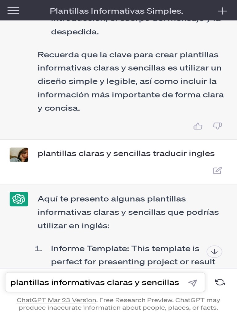 Plantillas Informativas Simples | PDF