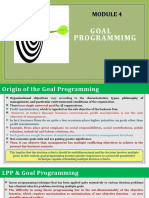 Goal Programming