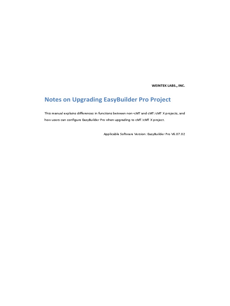 Upgrading EasyBuilder Pro to cMT X | PDF | Computer File | Backup