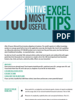 100 Most Useful Excel Tips100