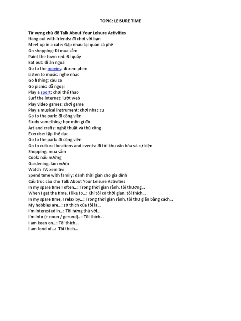 Speaking Leisure & Sport PDF Sports Swimming