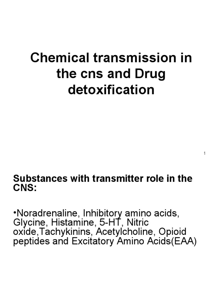 Cns Trans & Drug Detoxification | PDF | Neurotransmitter | Acetylcholine