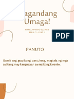 Magandang Umaga!: Mark John de Guzman Bsed-Filipino Ii