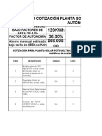 Modelo Standard C Otización Planta Solar 1KWp