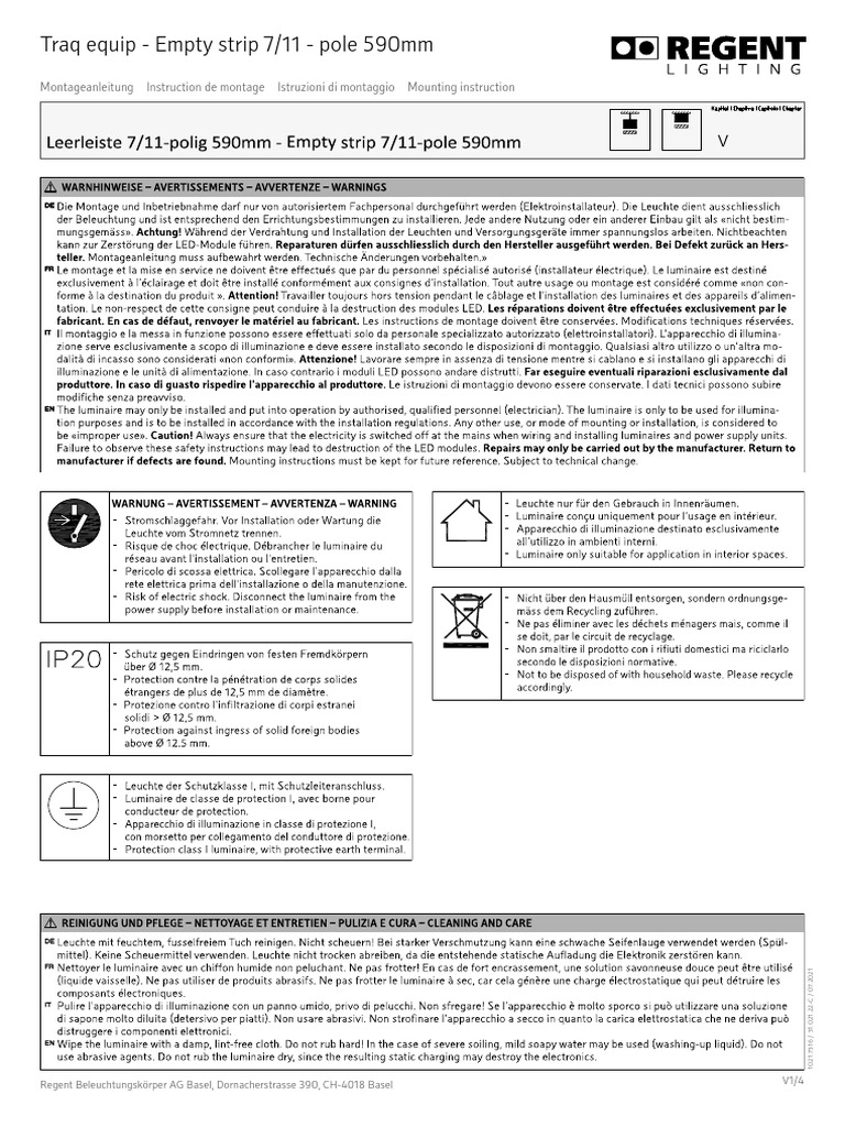 Traq Equip - Empty Strip 7/11 - Pole 590mm | PDF
