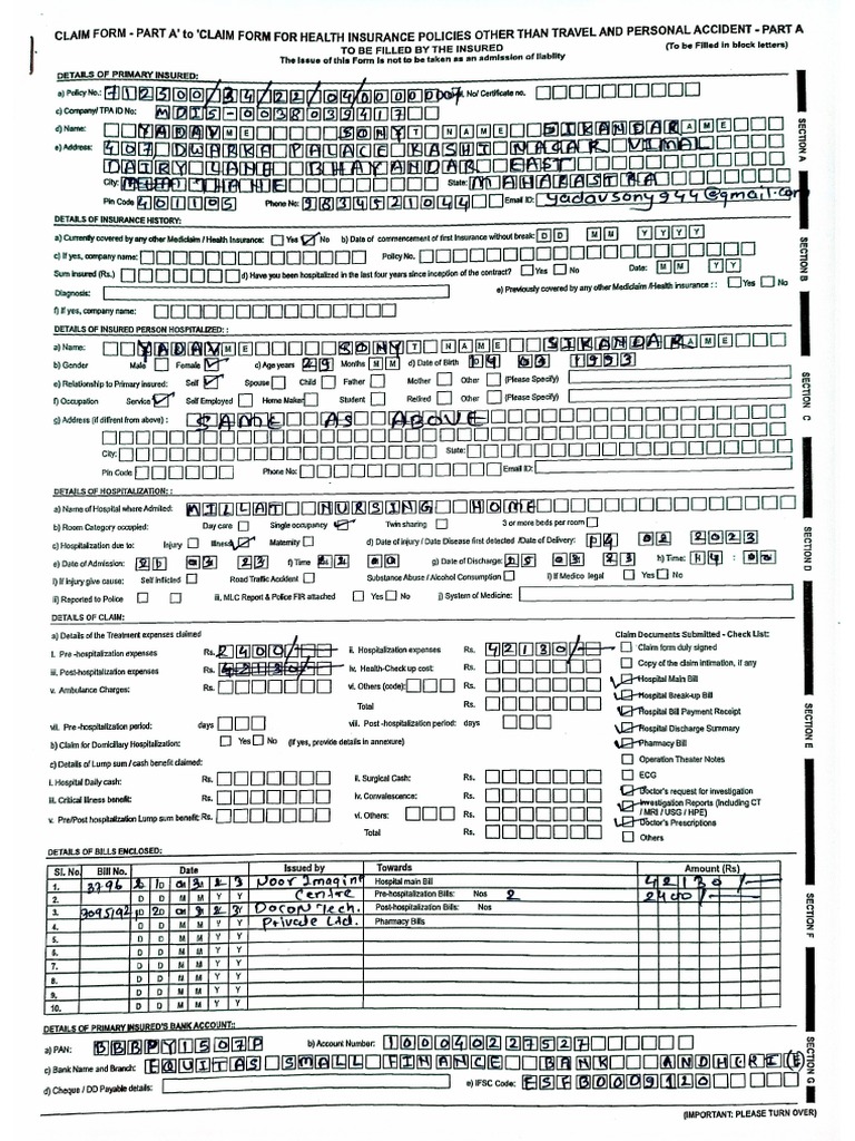 Form a and form b pdf