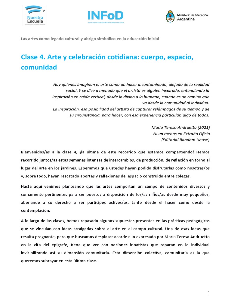 Arte y comunidad en educación infantil | PDF | Experiencia | Educación ...