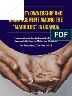 Property Ownership and Management Amongst The Marrieds in Uganda by Albert Collins Kyeyune....