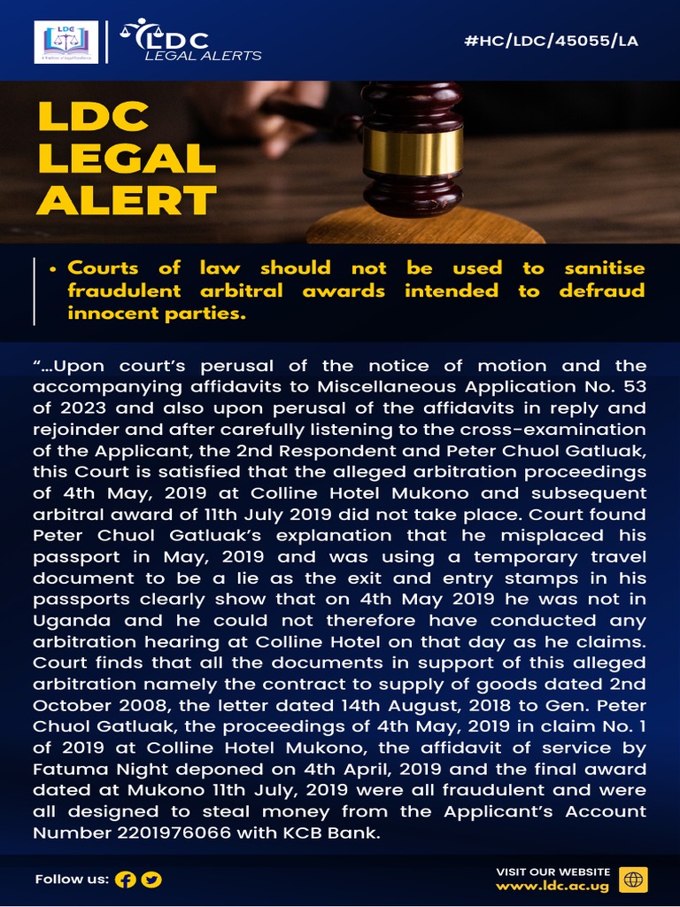 Fraudulent Arbitral Awards Ruling | PDF | Affidavit | Fraud