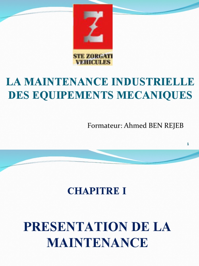 Formation Maintenance Industrielle Zorgati Sousse | PDF | Lubrifiant ...