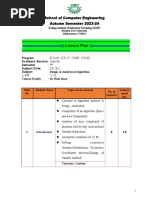 2 2023 Lesson Plan CS2012 DAA