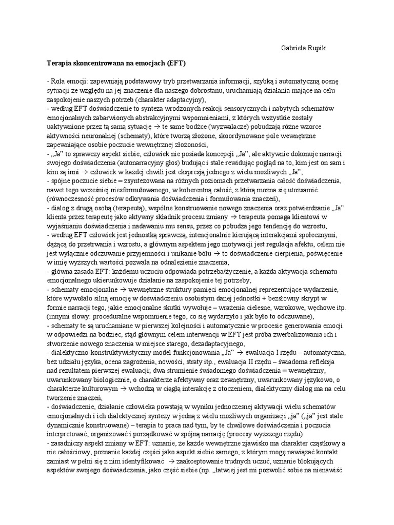 Gabriela Rupik - EFT | PDF